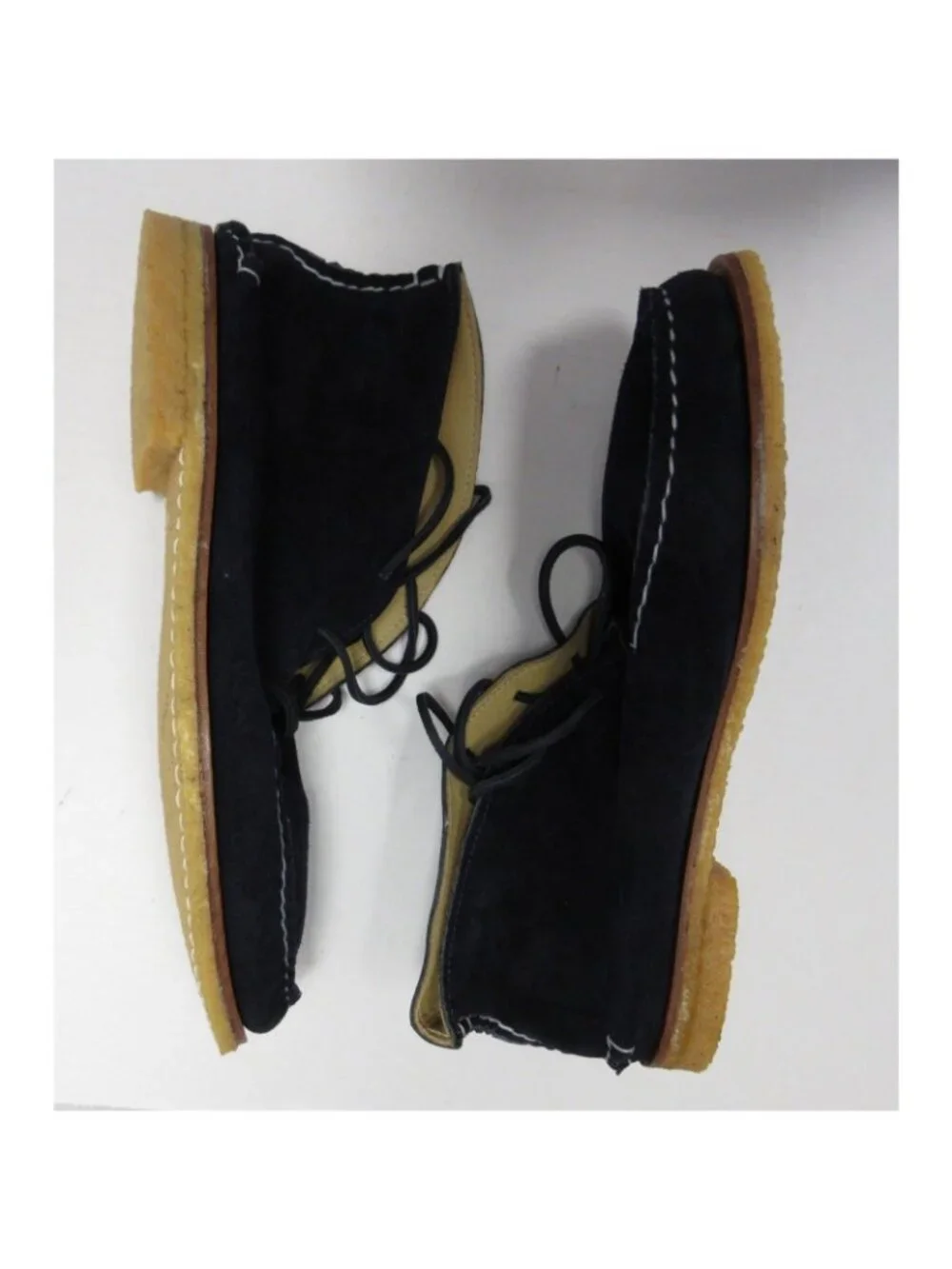 Quoddy Boots 11 D Navy Wabanaki Suede Handbuilt Leather Crepe Sole NEW